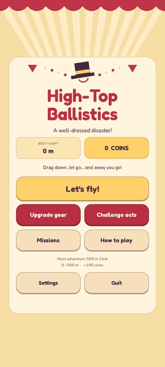High-Top Ballistics title screen